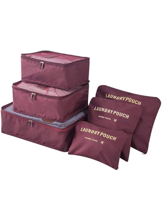 مجموعة من 6 أكياس تنظيم السفر متعددة الألوان - Image 5